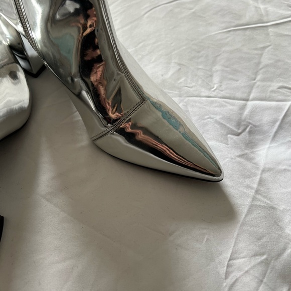 Metallic booties. Never wore them. Didn’t have a good outfit to go with them. - Picture 4 of 5